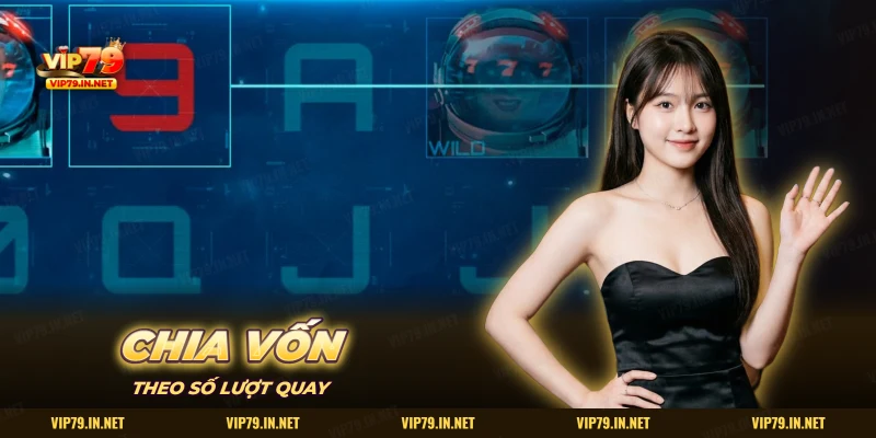 Màn slot không gian với phi hành gia và các biểu tượng chữ A, Q, J