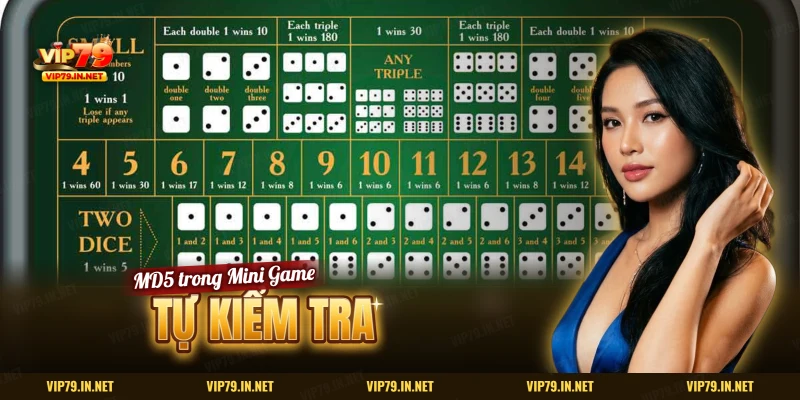 Bảng cược sicbo với các ô tổng điểm để tự kiểm tra kết quả